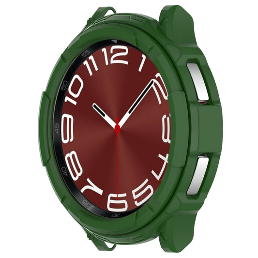 For Samsung Galaxy Watch 6 Classic 43mm Rotating Ring + TPU Armor Watch Protective Case(Green) by buy2fix