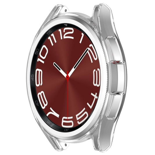 For Samsung Galaxy Watch 6 Classic 43mm Half Coverage Hollow PC Watch Protective Case(Transparent) by buy2fix