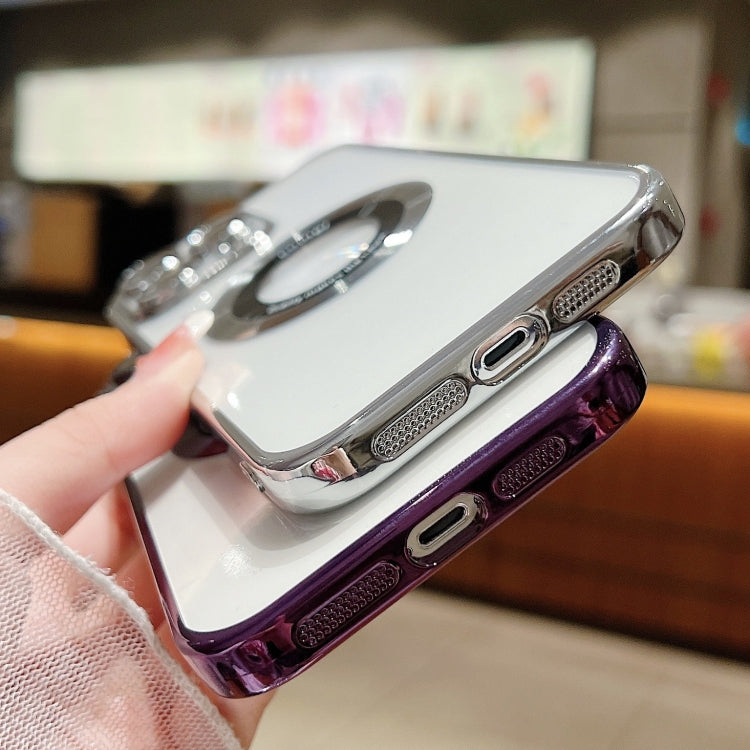 For iPhone 12 Pro Max Electroplating Magsafe TPU Phone Case(Silvery) by buy2fix