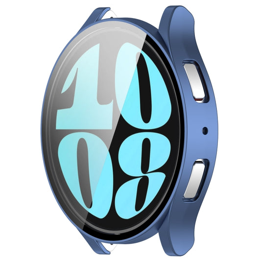For Samsung Galaxy Watch6 44mm PC + Tempered Film Integrated Watch Protective Case(Midnight Blue) by buy2fix
