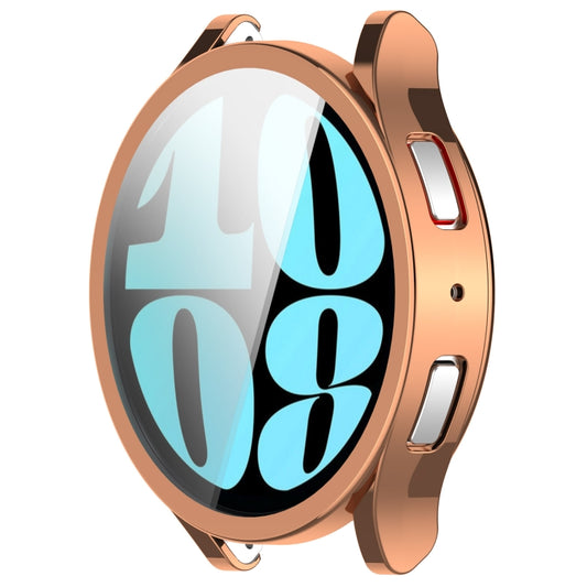 For Samsung Galaxy Watch6 40mm Full Coverage TPU Electroplated Watch Protective Case(Rose Gold) by buy2fix
