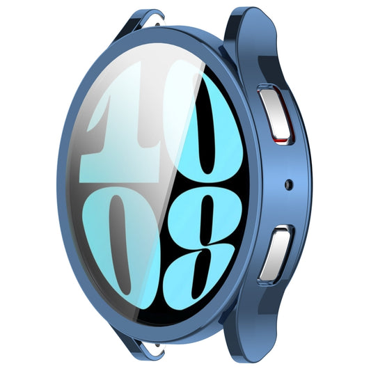 For Samsung Galaxy Watch6 44mm Full Coverage TPU Electroplated Watch Protective Case(Blue) by buy2fix