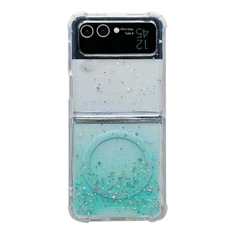 For Samsung Galaxy Z Flip3 Magsafe Glitter TPU Phone Case(Green) - Galaxy Phone Cases by buy2fix | Online Shopping UK | buy2fix