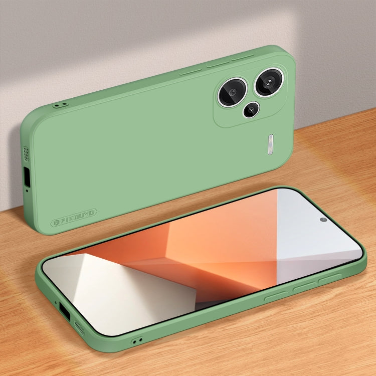 For Xiaomi Redmi Note 13 Pro+ PINWUYO Sense Series Liquid Silicone TPU Phone Case(Green) - Xiaomi Cases by PINWUYO | Online Shopping UK | buy2fix