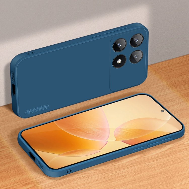 For Xiaomi Redmi K70E PINWUYO Sense Series Liquid Silicone TPU Phone Case(Blue) - Xiaomi Cases by PINWUYO | Online Shopping UK | buy2fix