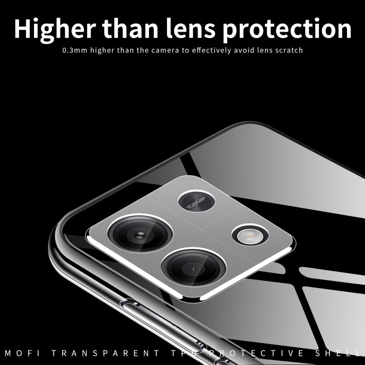 For Xiaomi Redmi Note 13 5G MOFI Ming Series Ultra-thin TPU Phone Case(Transparent) - Xiaomi Cases by MOFI | Online Shopping UK | buy2fix