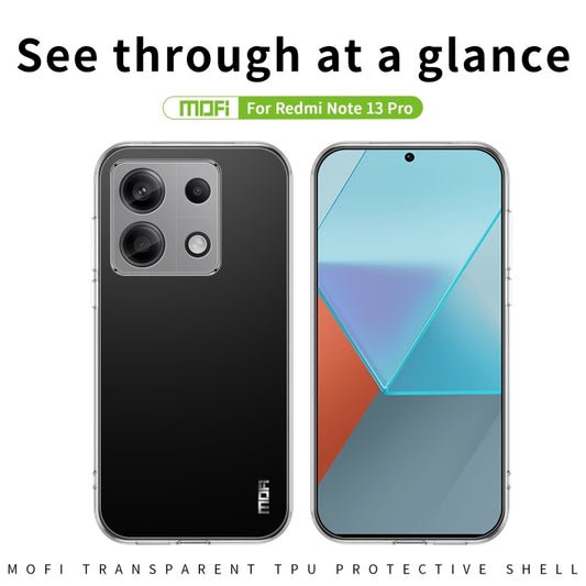 For Xiaomi Redmi Note 13 Pro 5G MOFI Ming Series Ultra-thin TPU Phone Case(Transparent) by MOFI