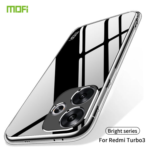 ForXiaomi Redmi Turbo 3 MOFI Ming Series Ultra-thin TPU Phone Case(Transparent) by MOFI