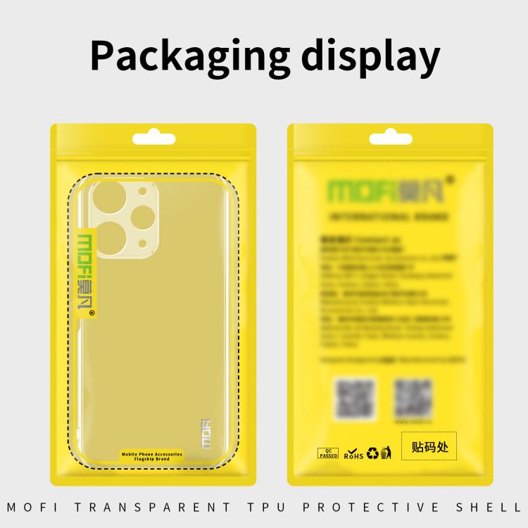 For Xiaomi Redmi Note 14 5G MOFI Ming Series Ultra-thin TPU Phone Case(Transparent) by MOFI