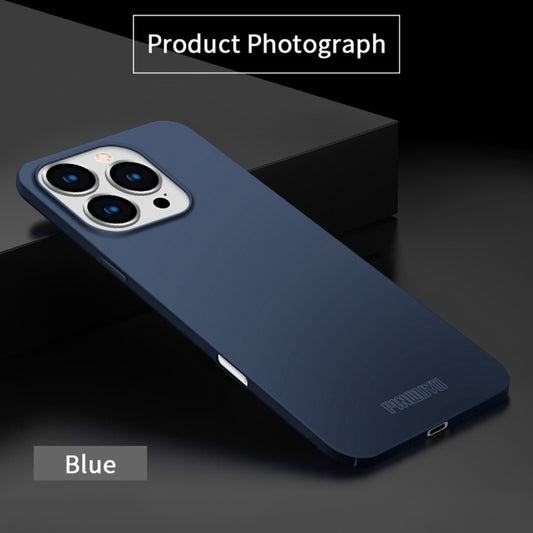 For iPhone 16 Pro Max PINWUYO Micro-Frosted PC Ultra-thin Hard Phone Case with Magsafe Magnetic Ring(Blue) by PINWUYO