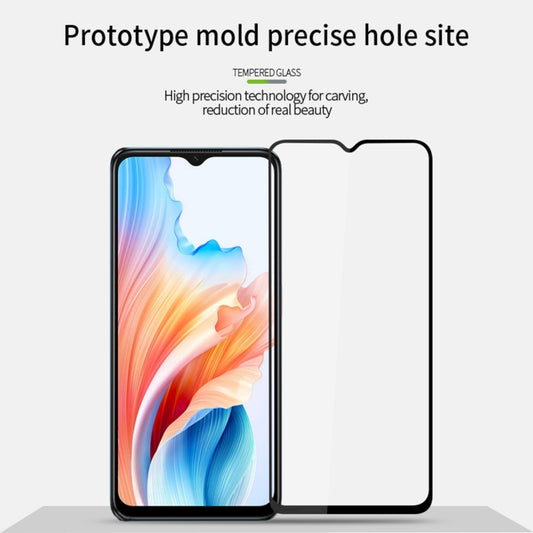For OPPO A59 2023 PINWUYO 9H 2.5D Full Screen Tempered Glass Film(Black) by PINWUYO