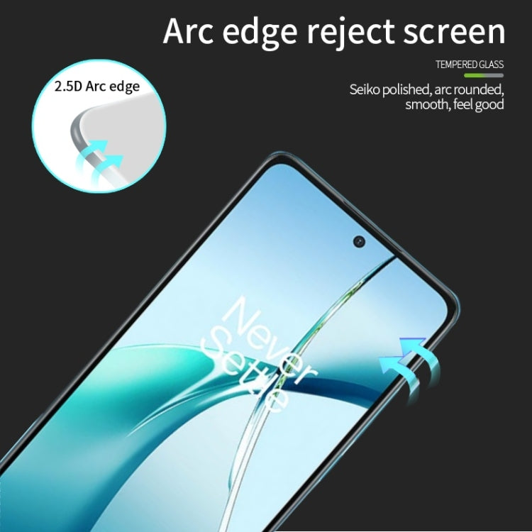 For OnePlus Nord CE4 Lite PINWUYO 9H 2.5D Full Screen Tempered Glass Film(Black) - Nord CE4 Lite Tempered Glass by PINWUYO | Online Shopping UK | buy2fix