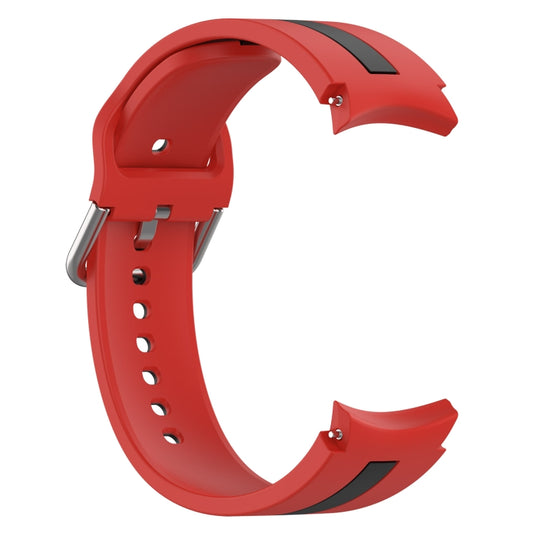For Samsung Galaxy Watch 6 Classic 43mm Two-Color Silicone Watch Band(Red+Black) by buy2fix