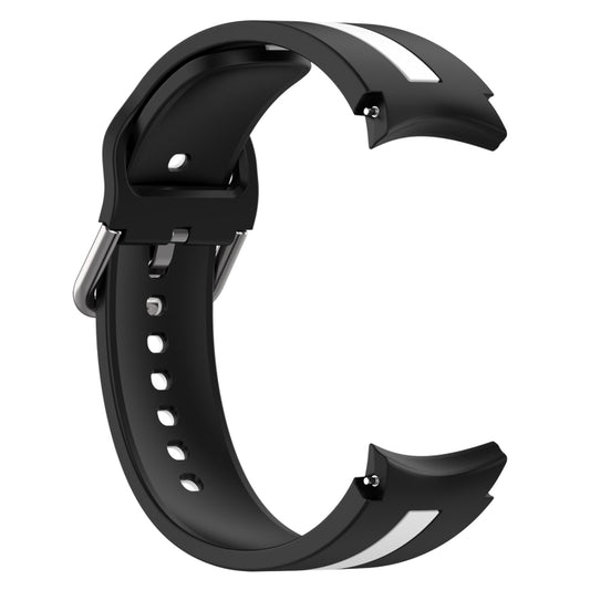 For Samsung Galaxy watch 5 Golf Edition Two-Color Silicone Watch Band(Black+White) by buy2fix