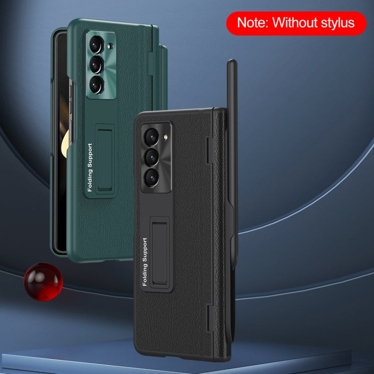 For Samsung Galaxy Z Fold5 5G Integrated Folding Hinge Leather Phone Case, No Pen(Black) - Galaxy Z Fold5 Cases by buy2fix | Online Shopping UK | buy2fix