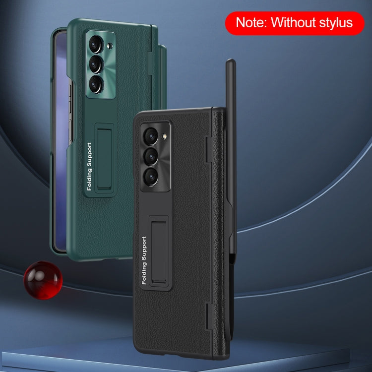 For Samsung Galaxy Z Fold6 Integrated Folding Hinge Leather Phone Case, No Pen(Green) - Galaxy Z Fold6 5G Cases by buy2fix | Online Shopping UK | buy2fix