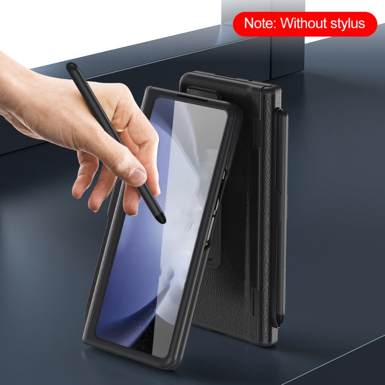 For Samsung Galaxy Z Fold6 Integrated Folding Hinge Leather Phone Case, No Pen(Green) - Galaxy Z Fold6 5G Cases by buy2fix | Online Shopping UK | buy2fix
