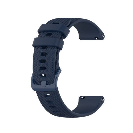 For Samsung Galaxy Watch 6 Classic 47mm 20mm Checkered Silicone Watch Band(Navy Blue) by buy2fix