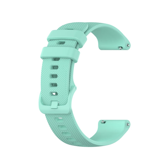 For Samsung Galaxy Watch 6 Classic 47mm 20mm Checkered Silicone Watch Band(Teal) by buy2fix