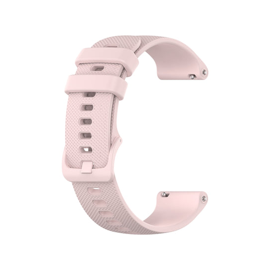 For Samsung Galaxy Watch 6 Classic 43mm 20mm Checkered Silicone Watch Band(Pink) by buy2fix