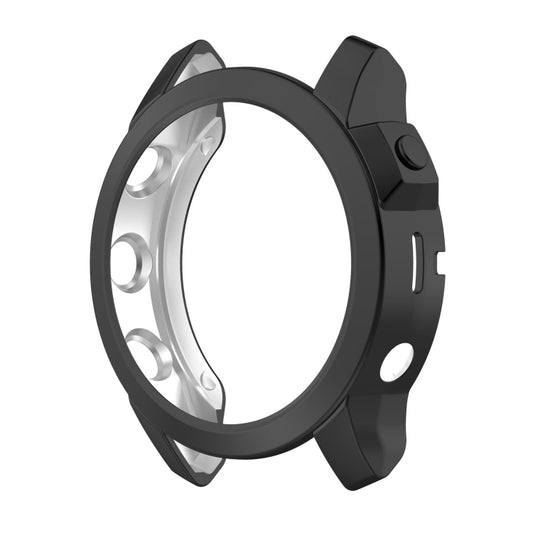 For Garmin Fenix 7S Pro Half Package Electroplated TPU Watch Protective Case(Black) by buy2fix