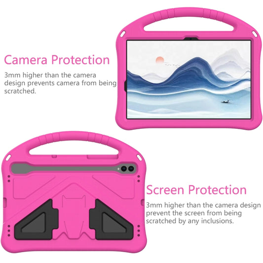 For Samsung Galaxy Tab S7 T870 EVA Shockproof Tablet Case with Holder(Rose Red) by buy2fix
