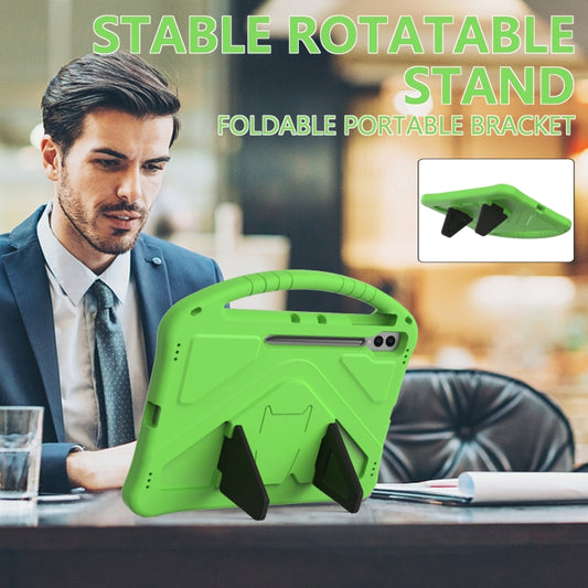 For Samsung Galaxy Tab S10 Ultra 14.6 EVA Shockproof Tablet Case with Holder(Green) by buy2fix