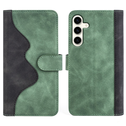 For Samsung Galaxy S24+ 5G Stitching Horizontal Flip Leather Phone Case(Green) by buy2fix