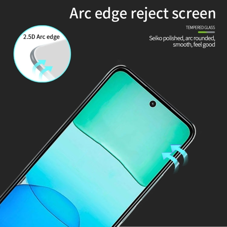 For Xiaomi Redmi 13 PINWUYO 9H 2.5D Full Screen Tempered Glass Film(Black) - Redmi 13 Tempered Glass by PINWUYO | Online Shopping UK | buy2fix