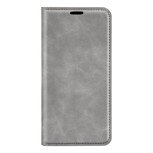 For Motorola Moto G Power 5G 2024 Retro-skin Magnetic Suction Leather Phone Case(Grey) by buy2fix