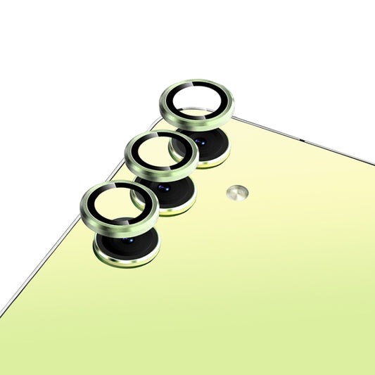 For Samsung Galaxy A14 / A34 NORTHJO Camera Lens Protector Tempered Glass CD Vein Metal Ring Film(Green) - Galaxy Tempered Glass by NORTHJO | Online Shopping UK | buy2fix
