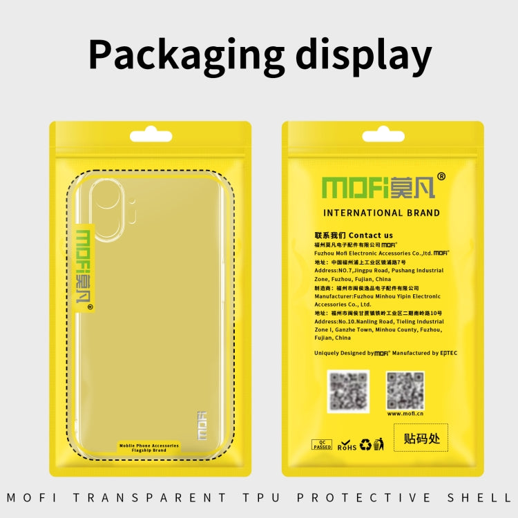 For Nothing CMF Phone 1 MOFI Ming Series Ultra-thin TPU Phone Case(Transparent) by MOFI