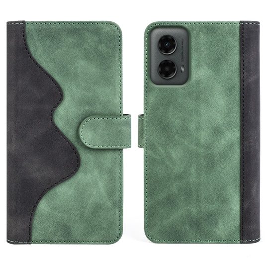 For Motolora Moto G 5G 2024 Stitching Horizontal Flip Leather Phone Case(Green) by buy2fix