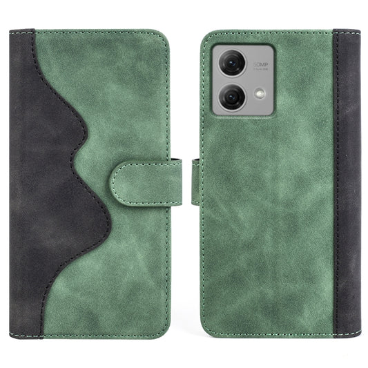 For Motolora Moto G84 Stitching Horizontal Flip Leather Phone Case(Green) by buy2fix