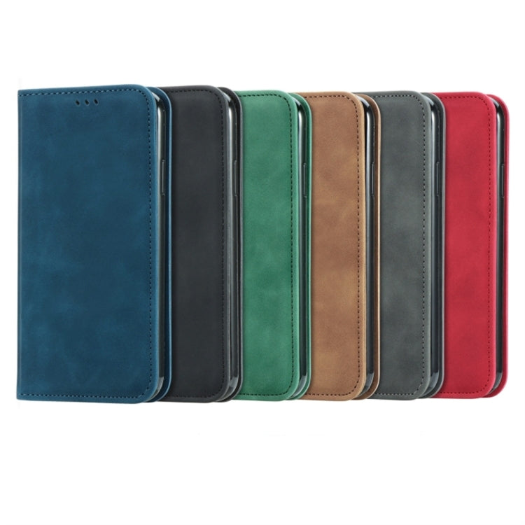 For iPhone 16e Retro Skin Feel Magnetic Flip Leather Phone Case(Blue) - iPhone 16e Cases by buy2fix | Online Shopping UK | buy2fix