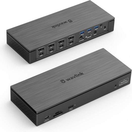 Wavlink UG69PD8 100W PD 18 in 1 Type-C Dock Compatible Type-C Universal Docking Station, Plug:US Plug by WAVLINK