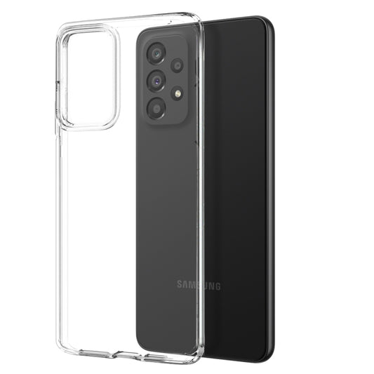 For Samsung Galaxy A33 5G NORTHJO Transparent TPU Phone Case with Tempered Glass Film(Transparent) - Galaxy Phone Cases by NORTHJO | Online Shopping UK | buy2fix