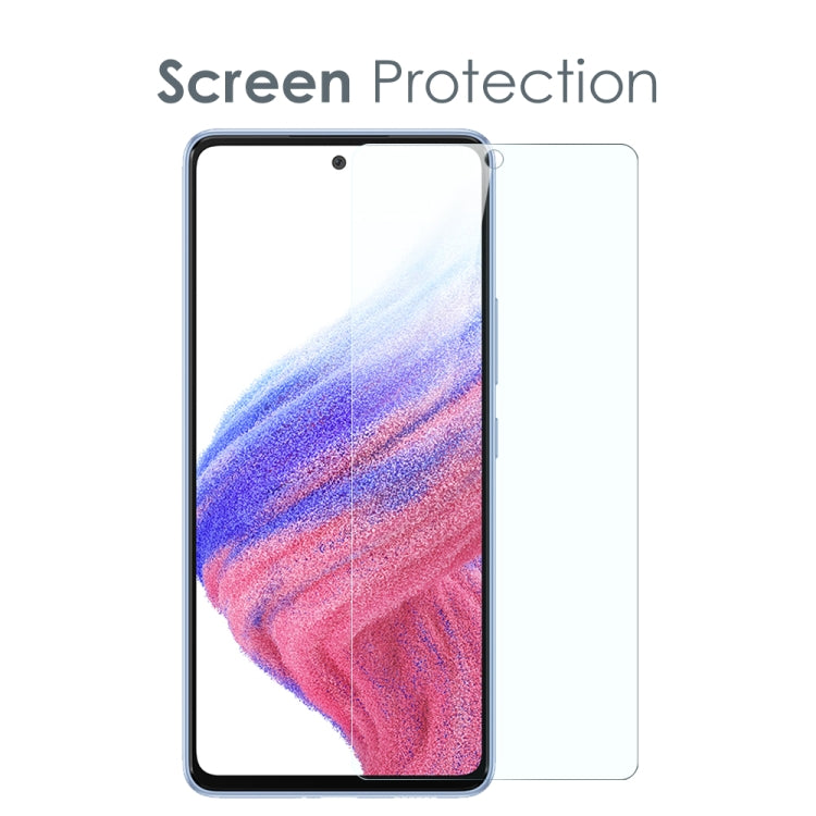 For Samsung Galaxy A53 5G NORTHJO Transparent TPU Phone Case with Tempered Glass Film(Transparent) - Galaxy Phone Cases by NORTHJO | Online Shopping UK | buy2fix