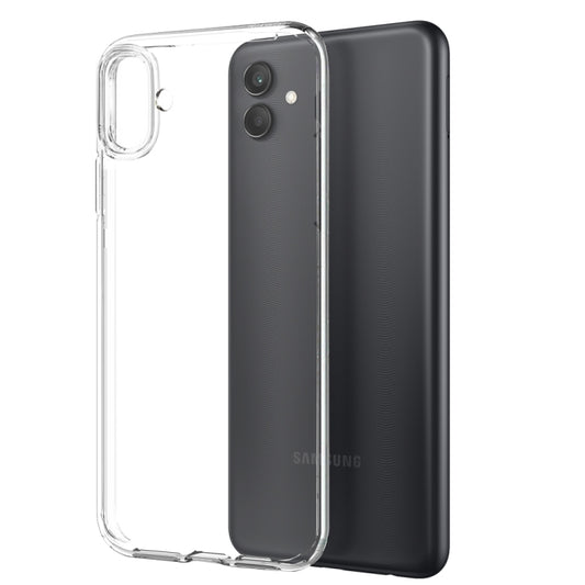 For Samsung Galaxy A04 4G NORTHJO Transparent TPU Phone Case with Tempered Glass Film(Transparent) - Galaxy Phone Cases by NORTHJO | Online Shopping UK | buy2fix