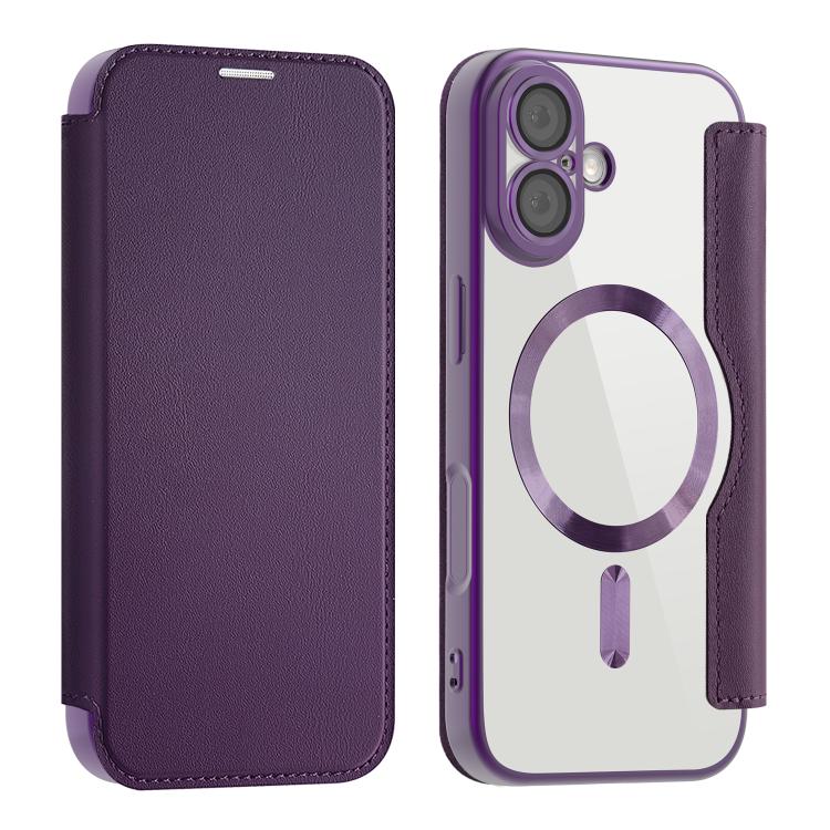 For iPhone 17 Shield MagSafe RFID Anti-theft Leather Phone Case(Purple) - iPhone 17 Cases by buy2fix | Online Shopping UK | buy2fix