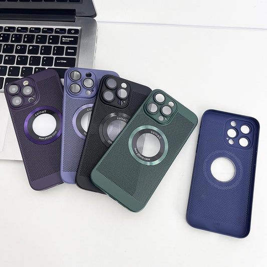 For iPhone 13 Cooling MagSafe Magnifier Phone Case(Lavender) by buy2fix