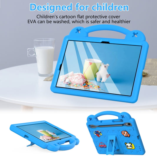 For Samsung Galaxy Tab S9 FE / X510N Handle Kickstand Children EVA Shockproof Tablet Case(Sky Blue) by buy2fix