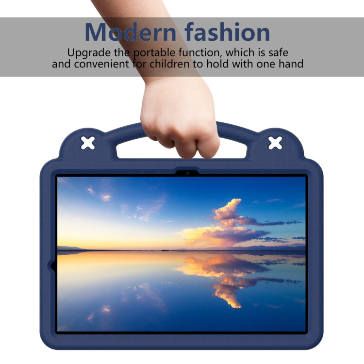 For Samsung Galaxy Tab S9 FE+ 12.4 X610N Handle Kickstand Children EVA Shockproof Tablet Case(Navy Blue) by buy2fix
