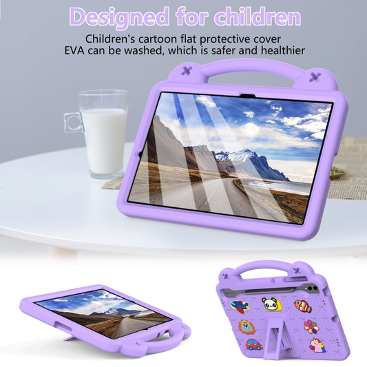 For Samsung Galaxy Tab S9+ 12.4 X810 Handle Kickstand Children EVA Shockproof Tablet Case(Light Purple) by buy2fix
