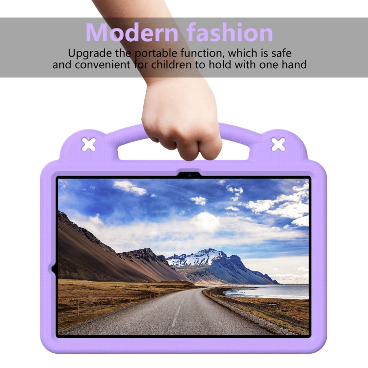 For Samsung Galaxy Tab S7+ / T970/T975/T976 Handle Kickstand Children EVA Shockproof Tablet Case(Light Purple) by buy2fix