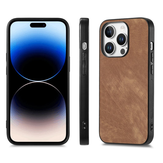 For iPhone 16 Pro Max Vintage Leather PC Back Cover Phone Case(Brown) by buy2fix