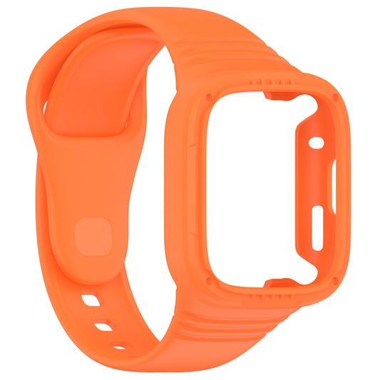 For Redmi Watch 3 Integrated Fully Enclosed Silicone Watch Band(Orange) by buy2fix