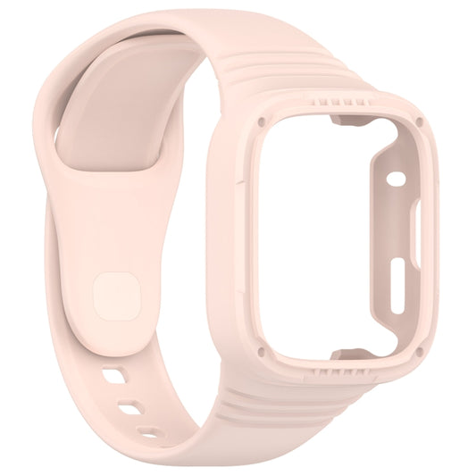 For Redmi Watch 3 Integrated Fully Enclosed Silicone Watch Band(Pink) by buy2fix