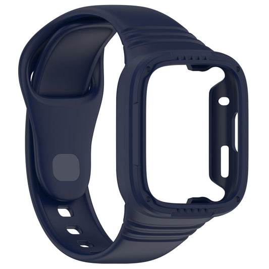 For Redmi Watch 3 Integrated Fully Enclosed Silicone Watch Band(Ink Blue) by buy2fix