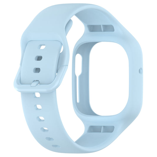 For Honor Watch 4 Integrated Fully Enclosed Silicone Watch Band(Light Blue) by buy2fix